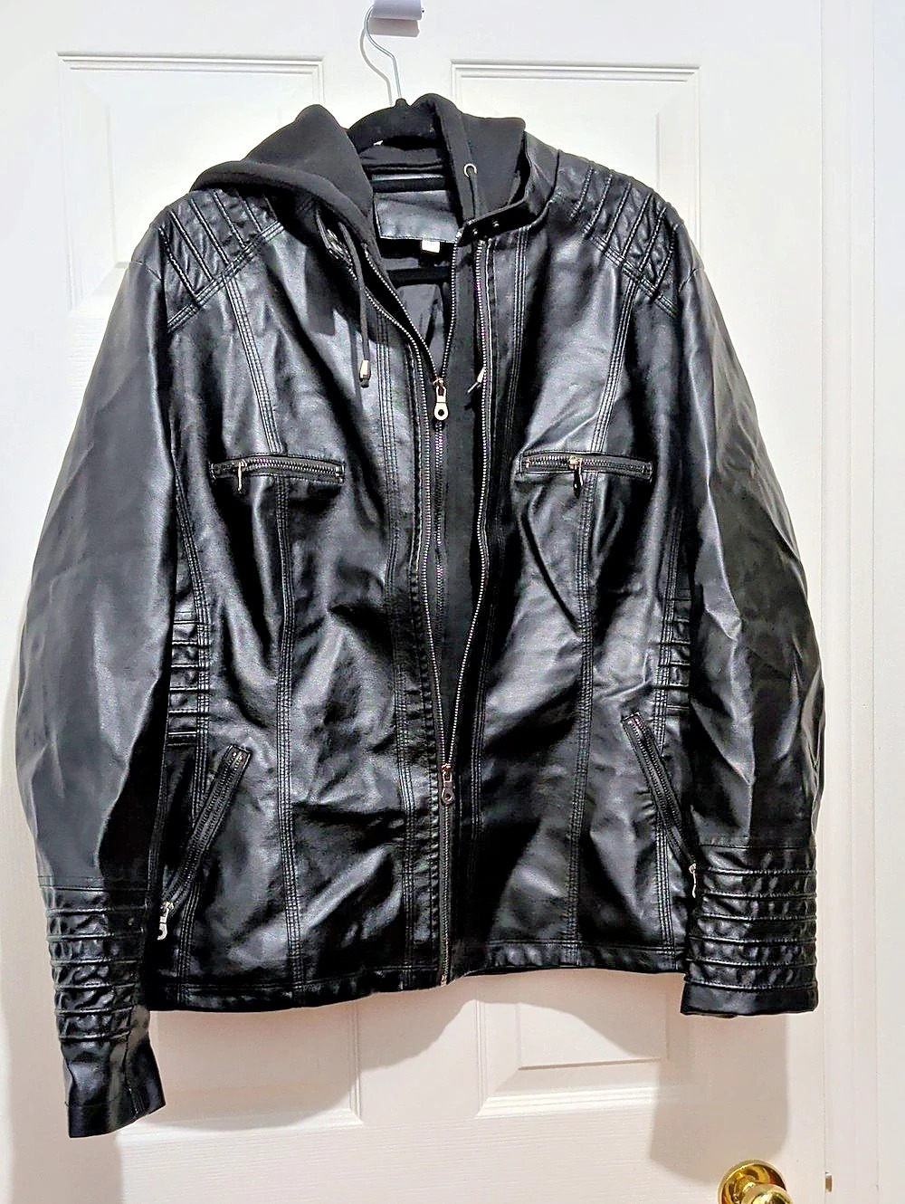 Black Pleather Jacket Like New
